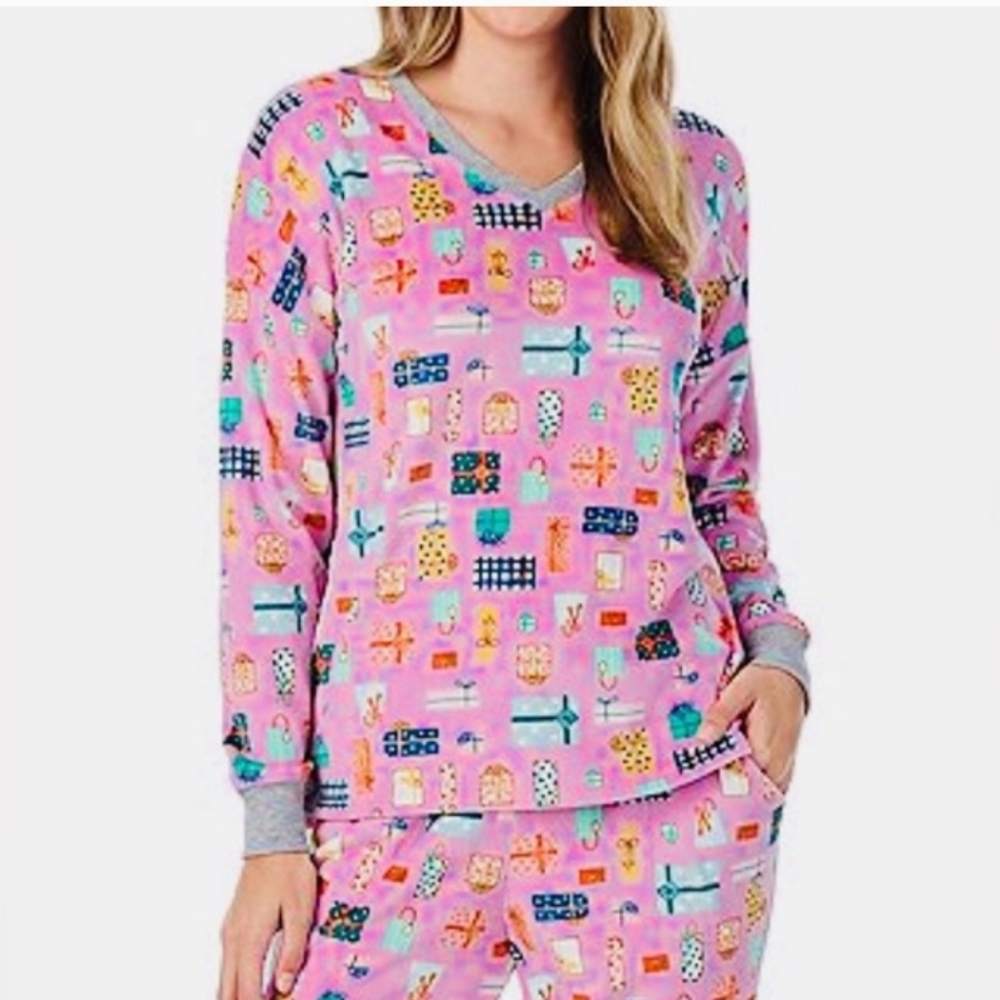 CUDDL DUDS 2 pc PAJAMA SET super soft BRAND NEW size XXL pretty pink - Picture 3 of 3
